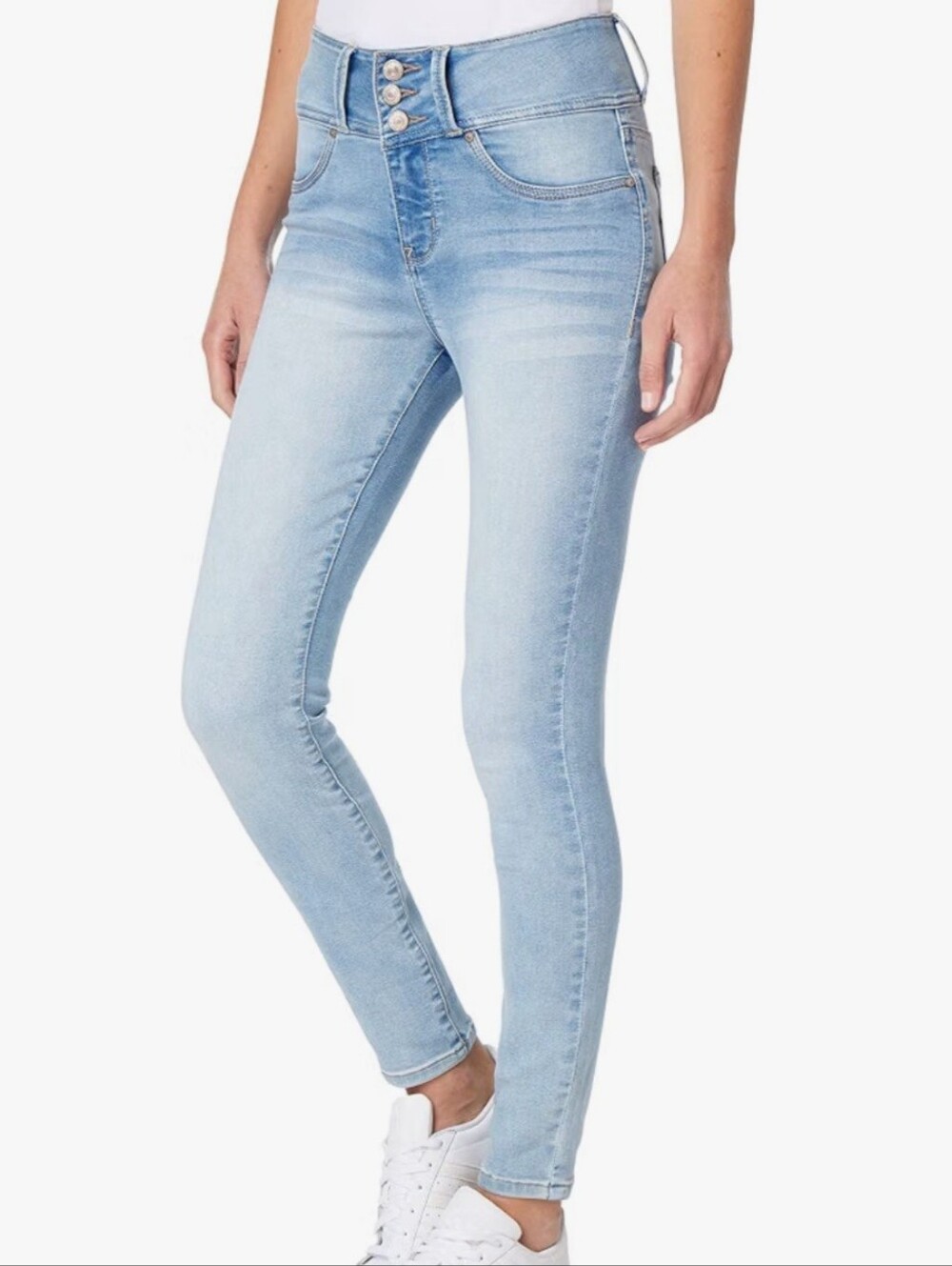 WallFlower Sassy Skinny High-Rise Jeans Light Blue Wash Size 3 (26)